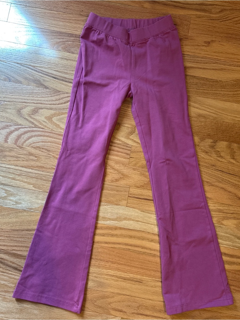 Hanna Andersson Plum-Pink Stretch Flare Leggings